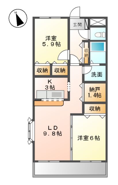 エスポアシャトレーン・コジマの間取り