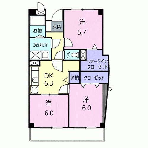 グランドゥールHの間取り