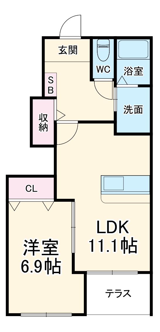 アメニティーハイツの間取り
