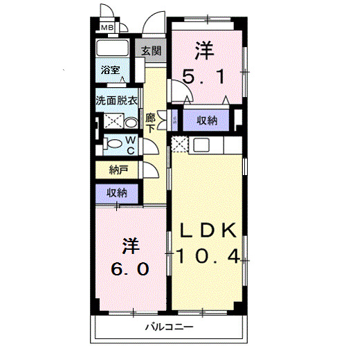 ウイングイーストの間取り