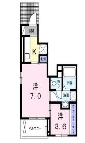 グランツ ポプラ高尾の間取り