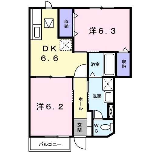 スクエアハウスⅢの間取り