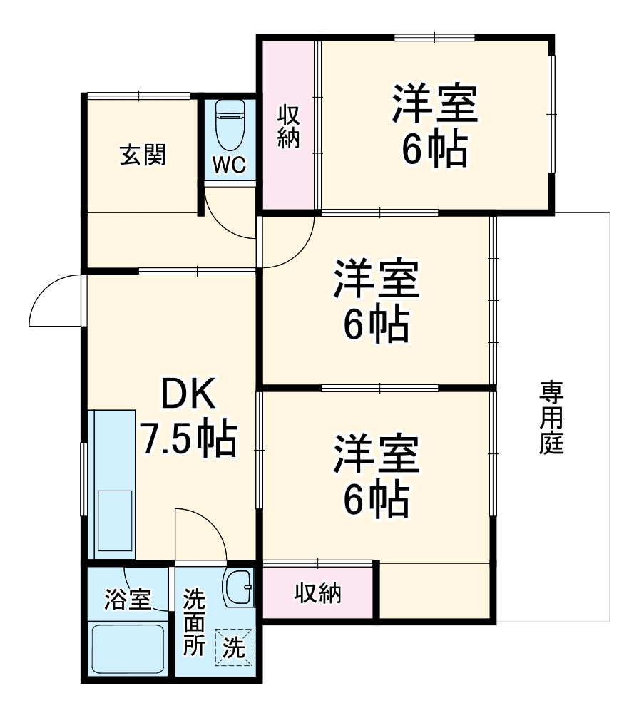 岩田西1229貸家の間取り