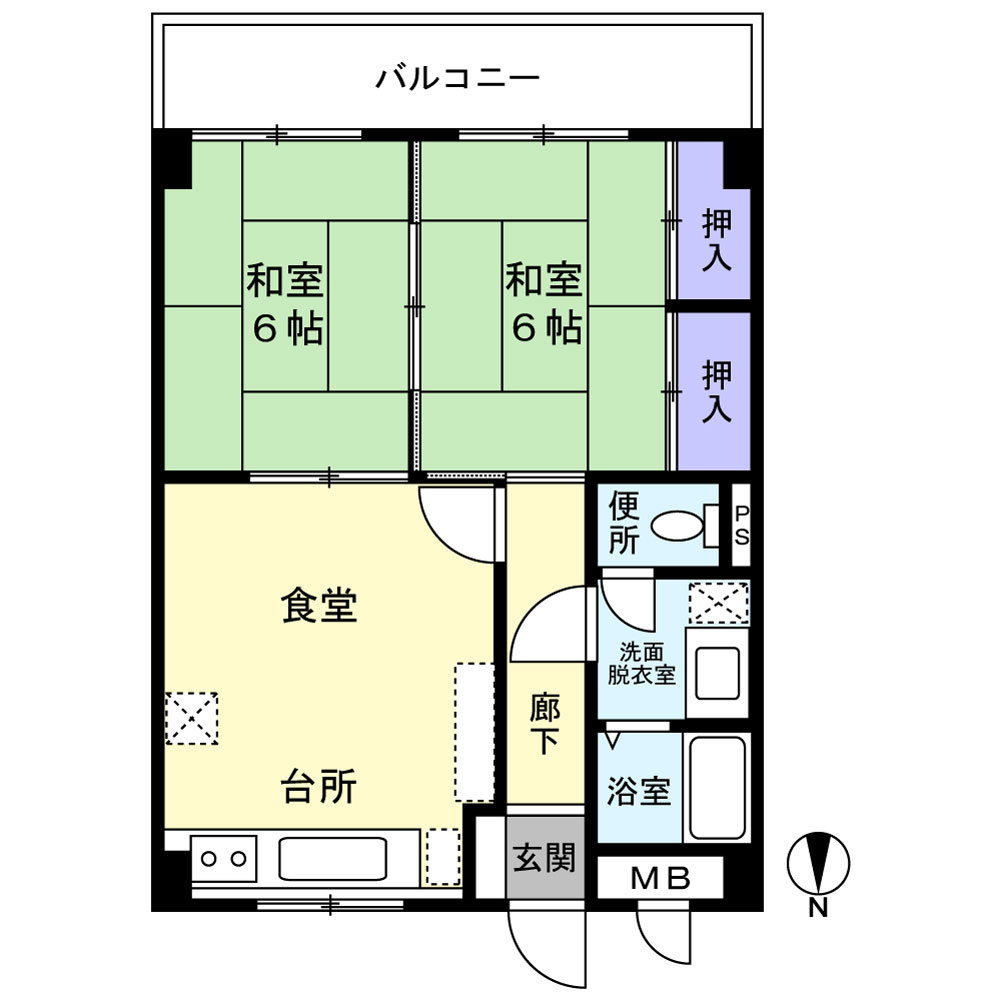 メゾンアサヒⅡの間取り