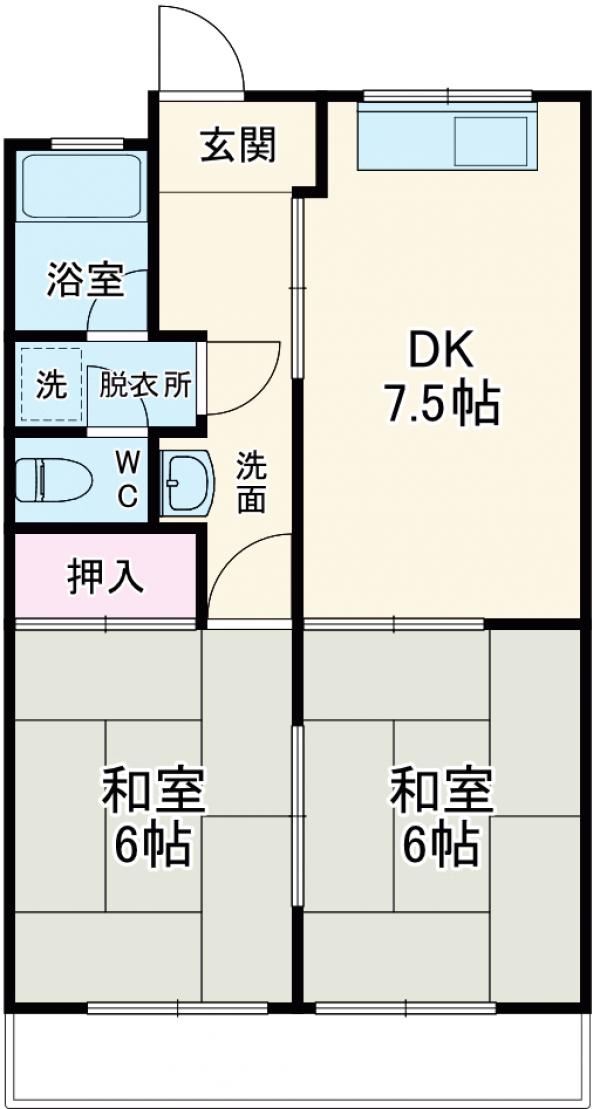 恵ハイツ南の間取り