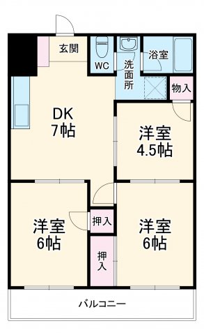 ウイング春日 Ⅰの間取り