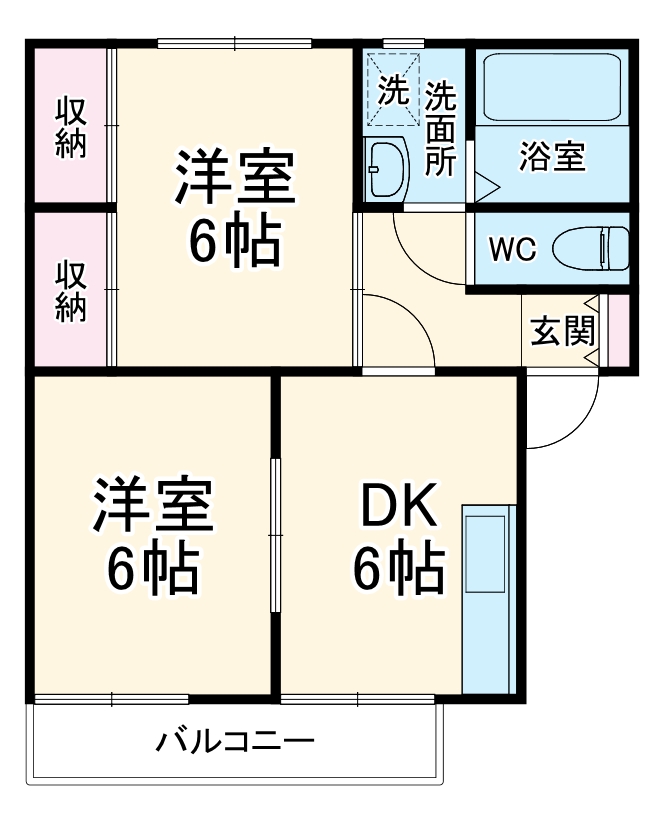 サンキャッスルA棟の間取り