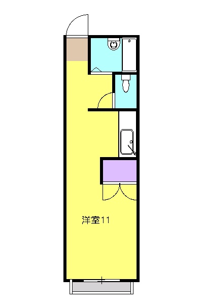 グリーンパレス・205号室の間取り