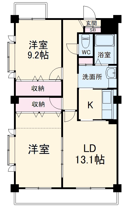 エスペラール中田の間取り