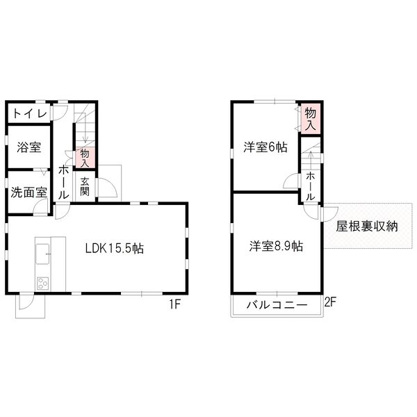 コテージハウス東鶉 K棟の間取り