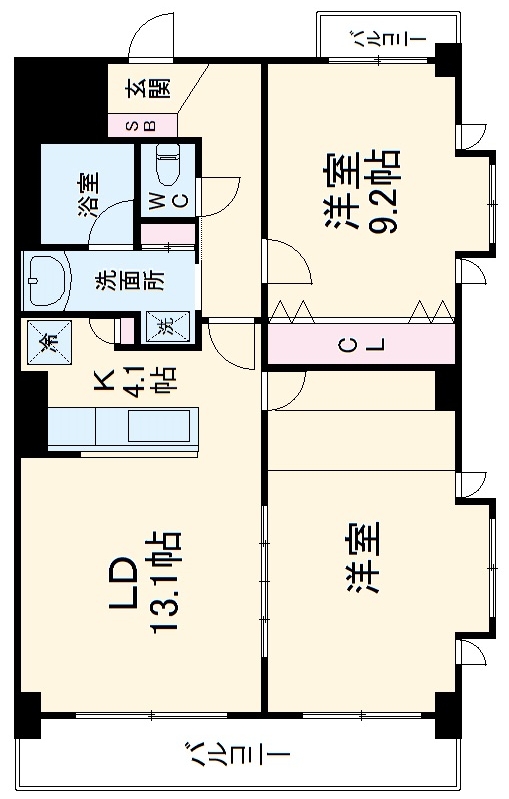 エスペラール中田の間取り