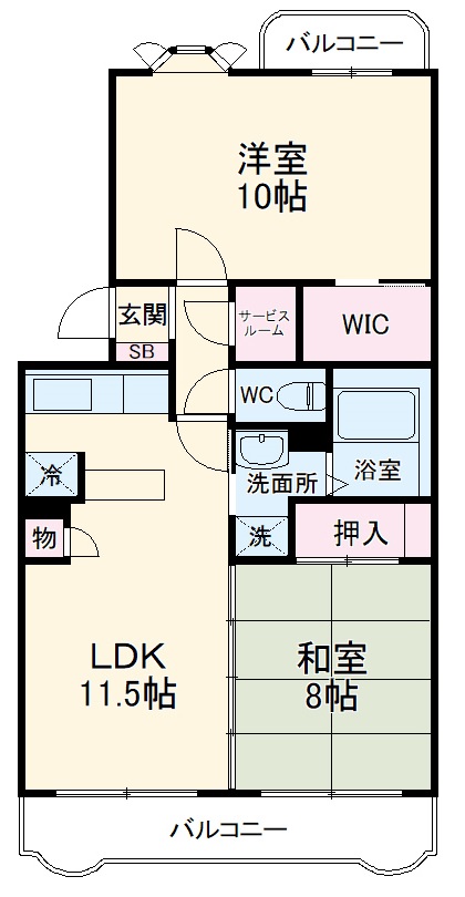 フォンテーヌ八幡の間取り
