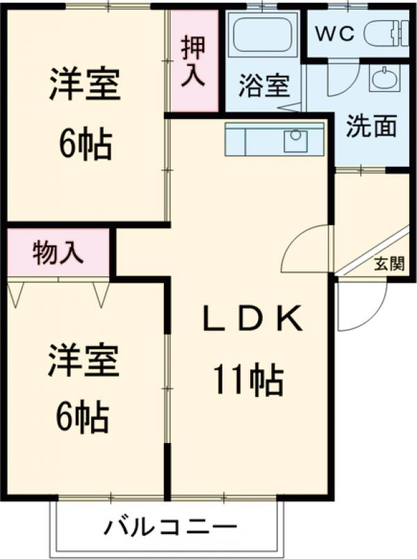 ハイカムール21の間取り