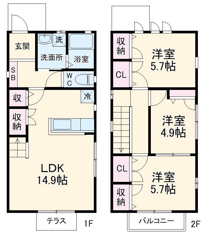 長良宮口町戸建の間取り