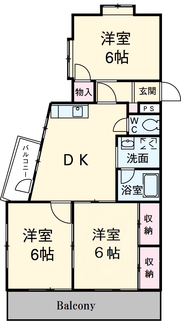 ビューハイツ菫平の間取り