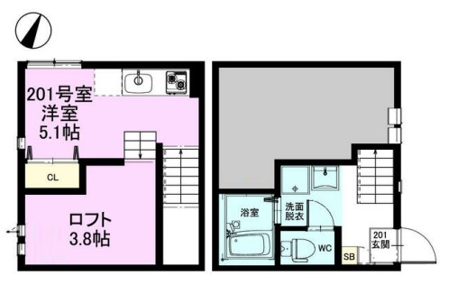 RIZEST 東浦和Ⅱの間取り