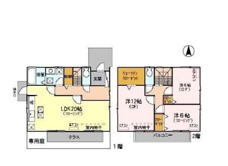石井貸家Bの間取り