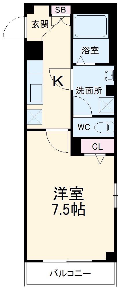 アンプルールフェールKの間取り