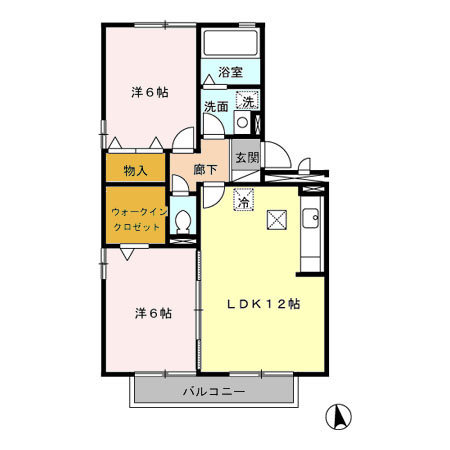 オランジュの間取り