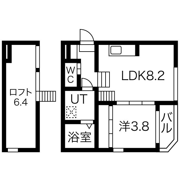 ハーモニーテラス柳堀の間取り