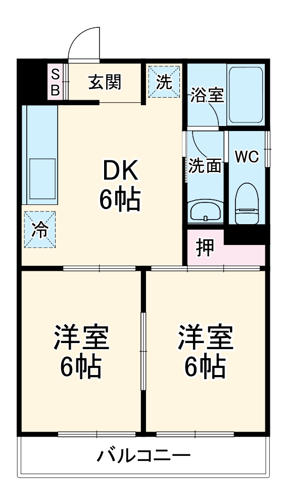 フラッツ本町西の間取り