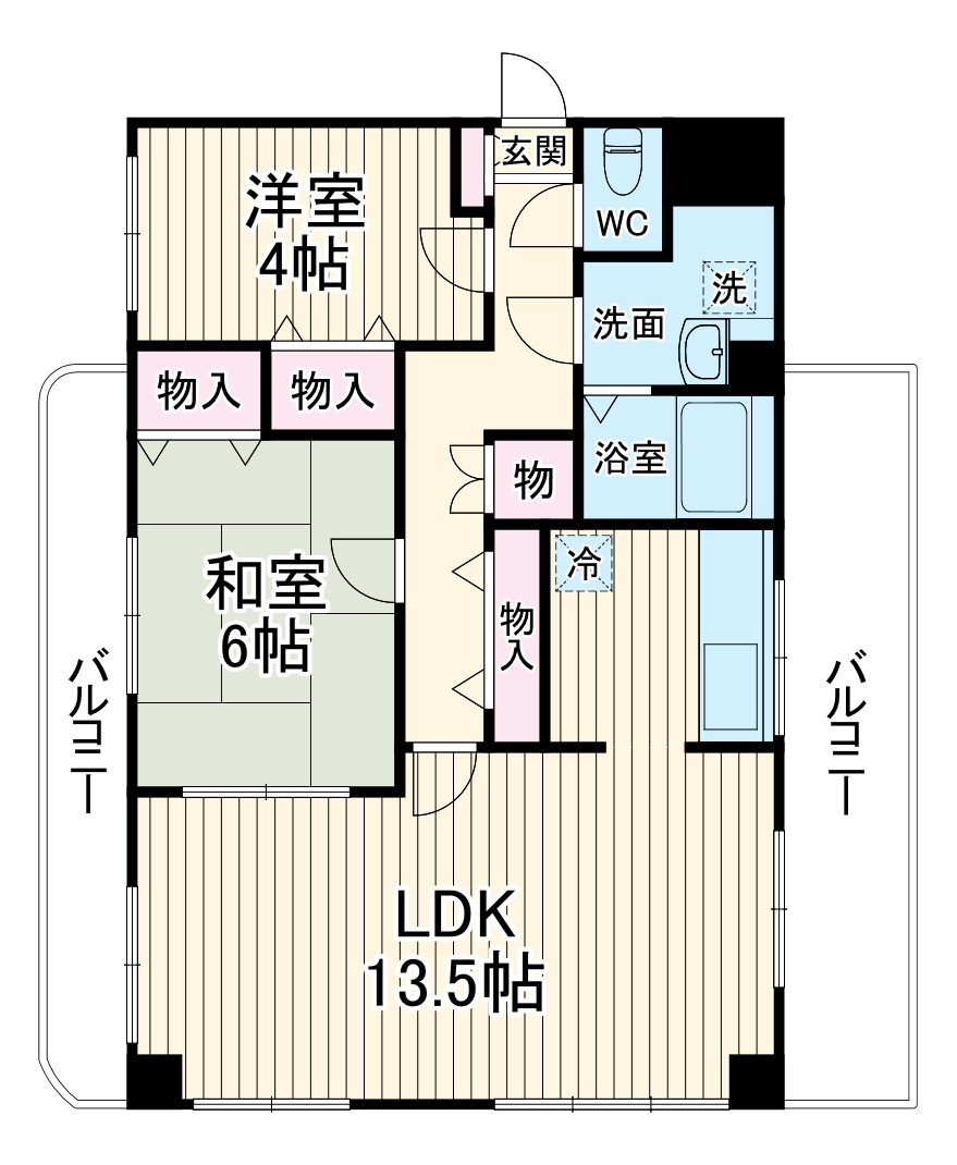 あい蘭道壱番館の間取り