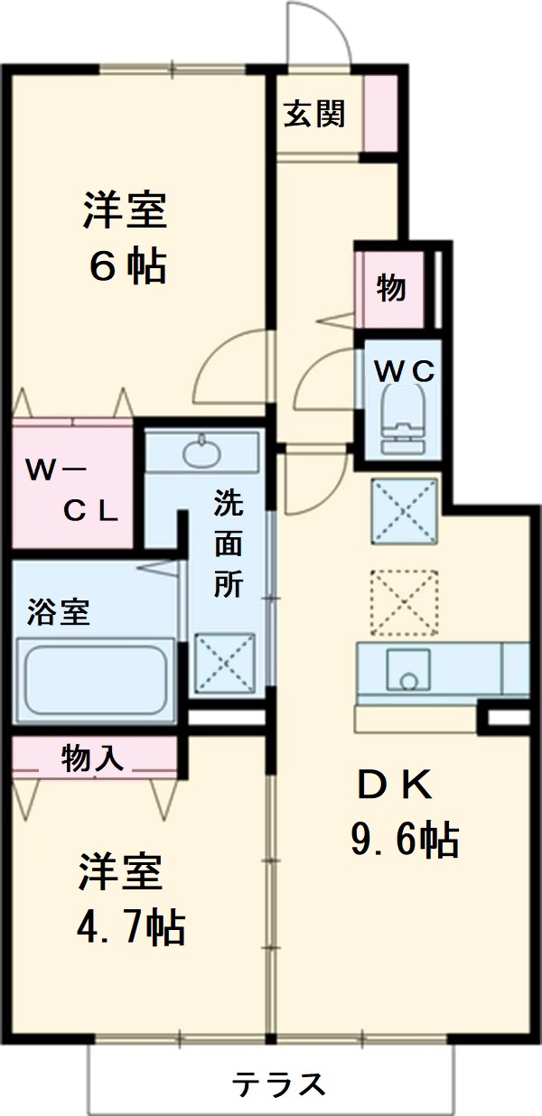 サンシャイン川八の間取り