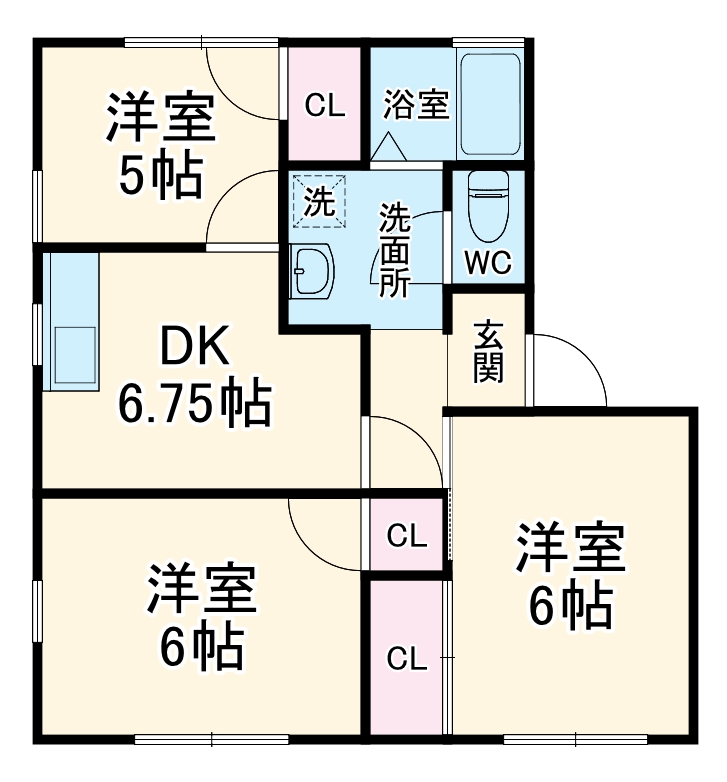 クレスト藤ケ丘A/Bの間取り