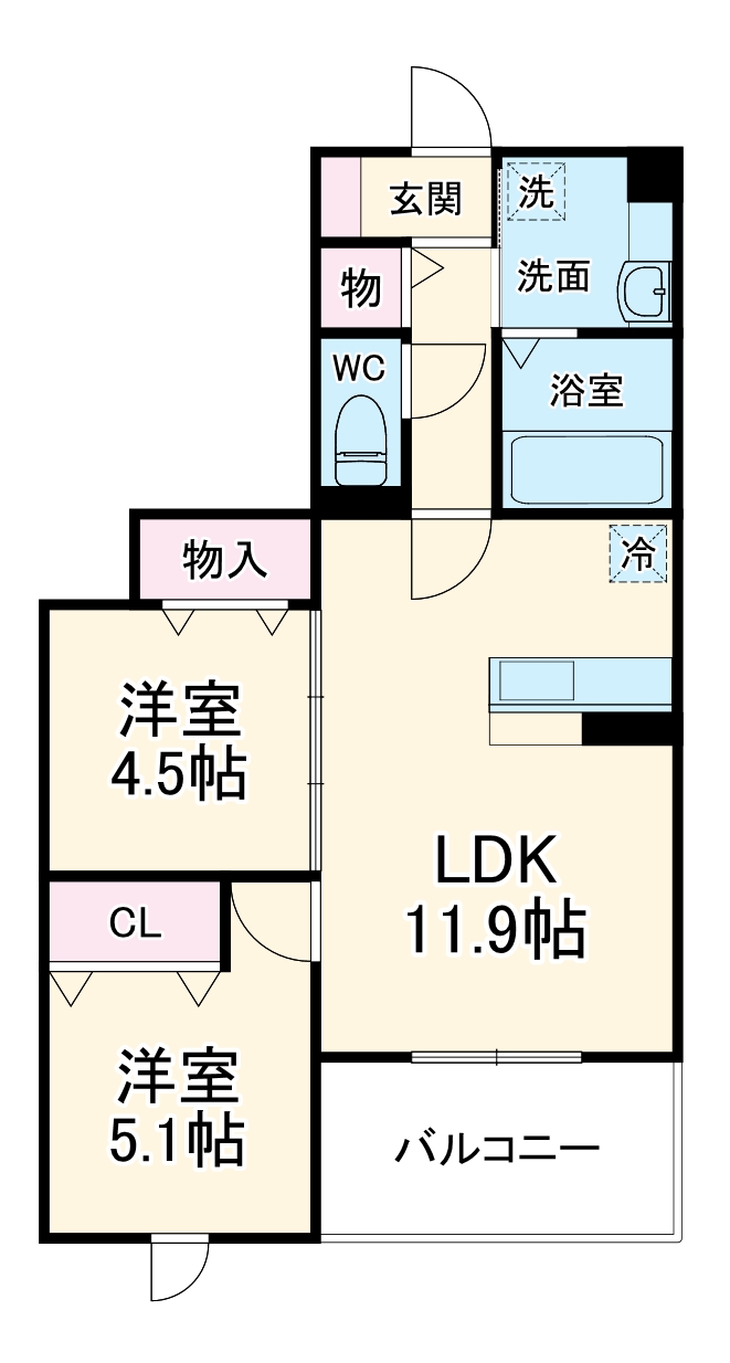 ヌヌース南鳩ヶ谷の間取り