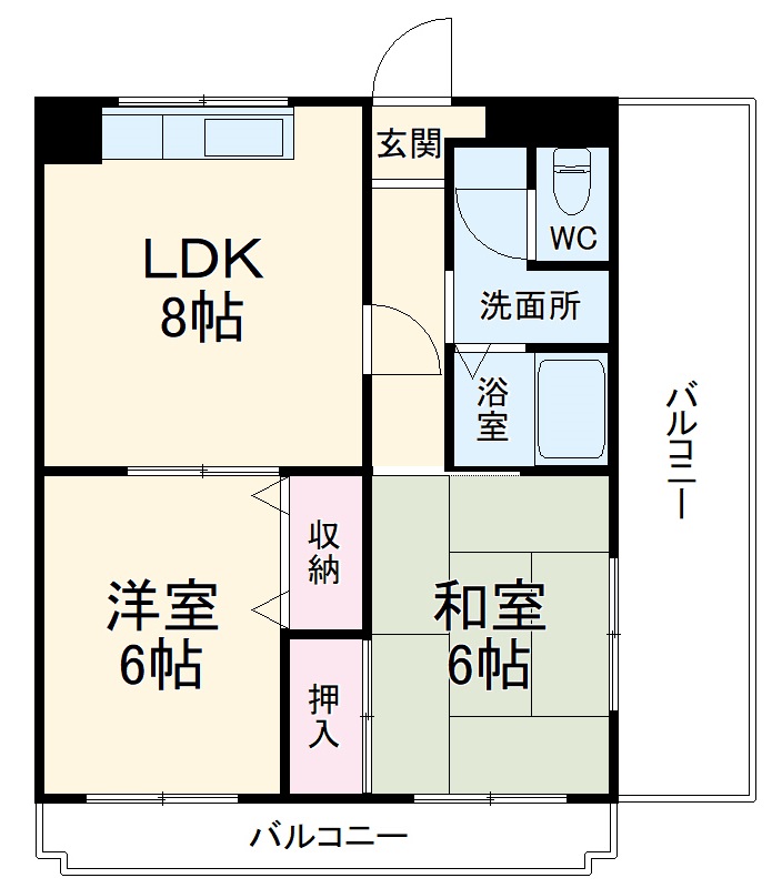 フクロク・ハイ・マンション2号館の間取り
