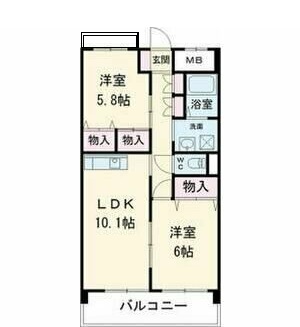 ギブリ千音寺の間取り