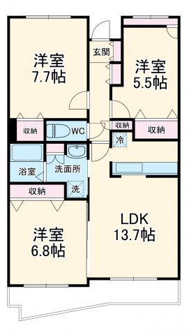 アステリ与野本町弐番館の間取り