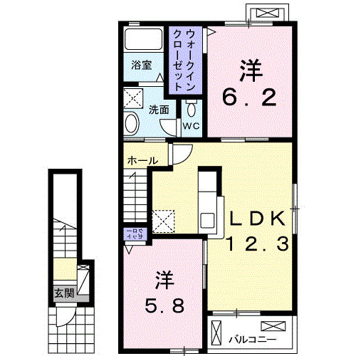フラワーガーデンAの間取り