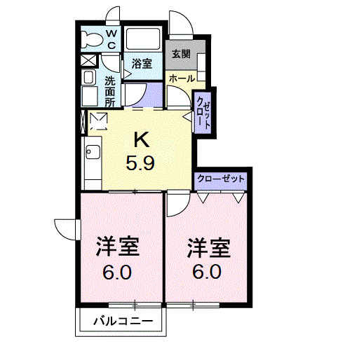 パークアヴェニュー Bの間取り