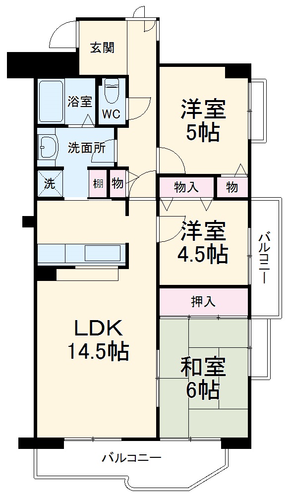 うらわイーストシティかつら街2の間取り