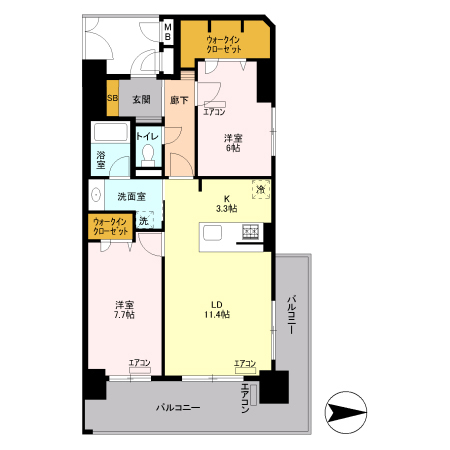 ロイヤルパークスリバーサイドの間取り