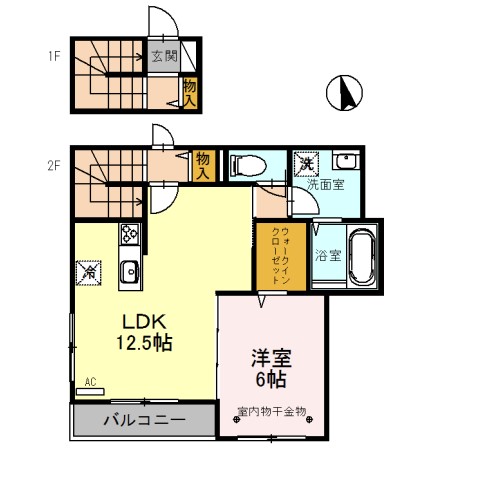 メゾンドボヌールBの間取り