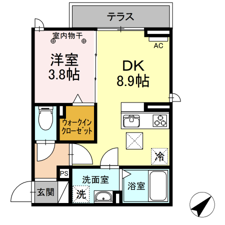 ONE UNIVERSITY PLACEの間取り