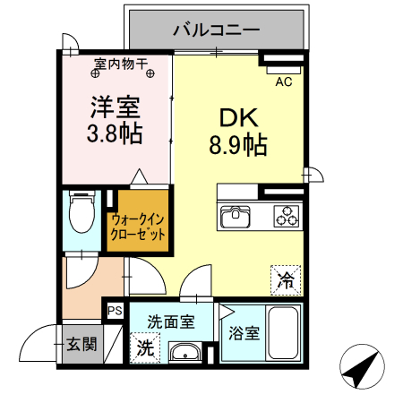 ONE UNIVERSITY PLACEの間取り