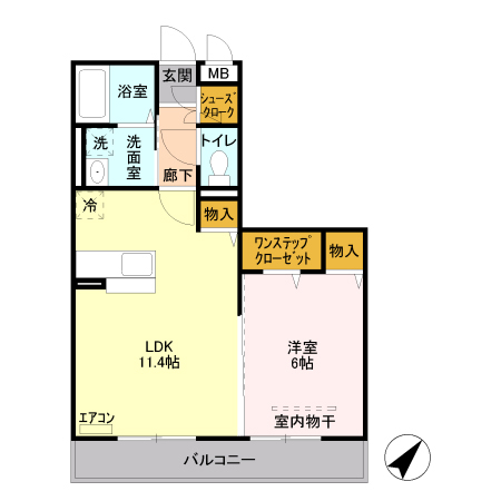 D-room西本郷の間取り