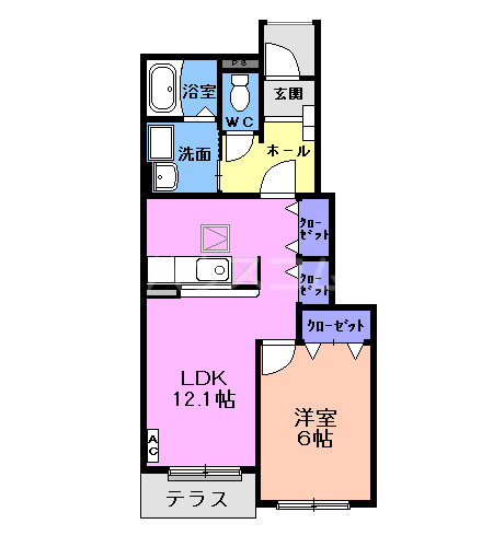クウ・ラブBの間取り