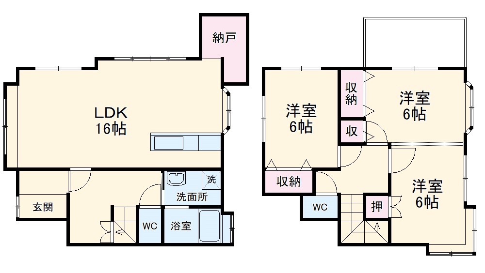 下田町1丁目戸建の間取り