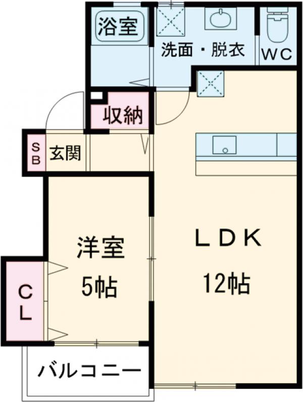 鈴久ハイツAの間取り