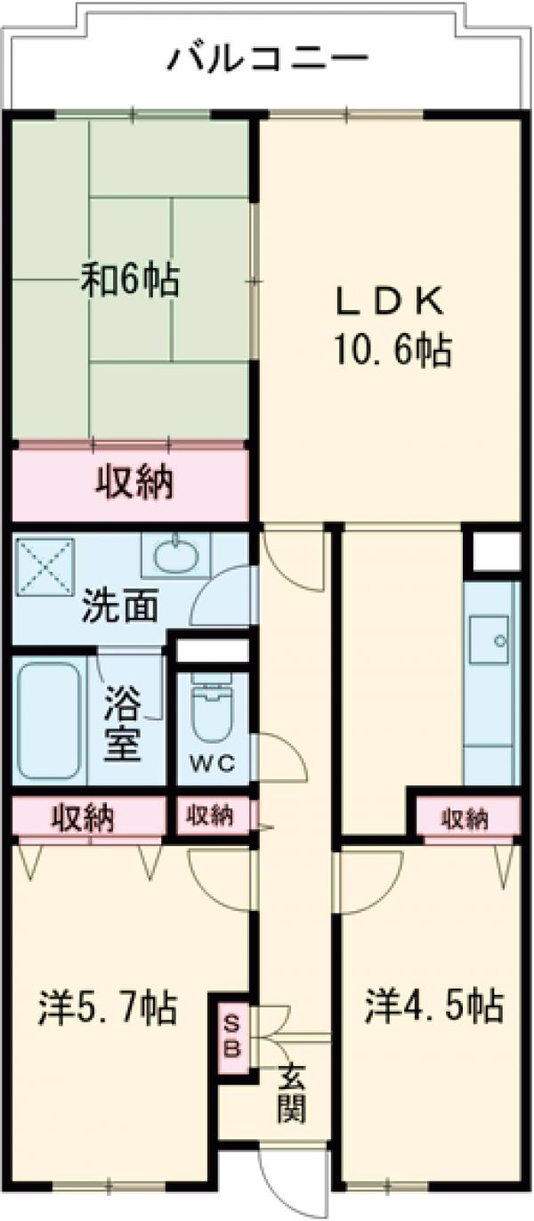 フルールアンサンクの間取り