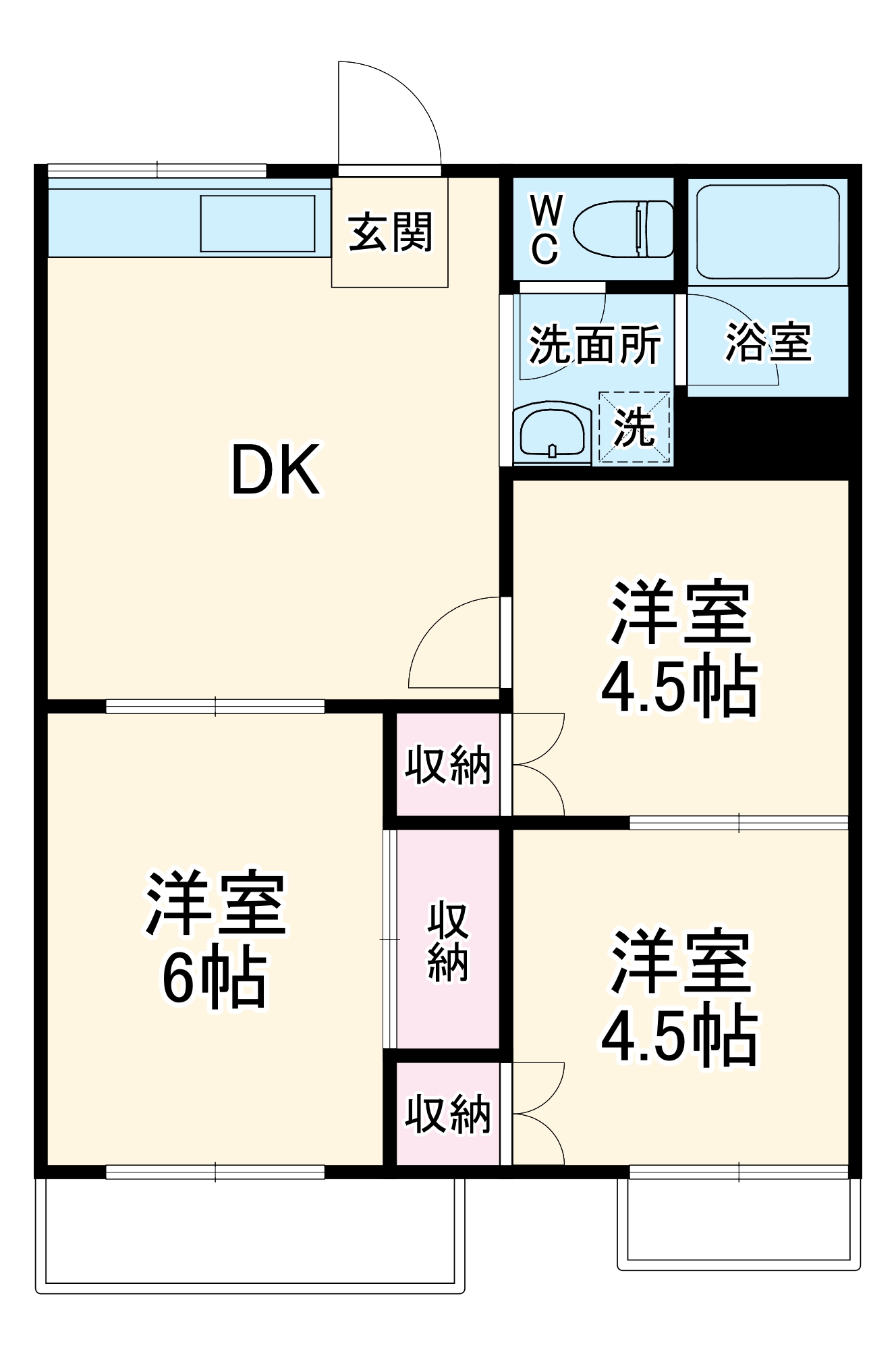 コーポ水の頭の間取り