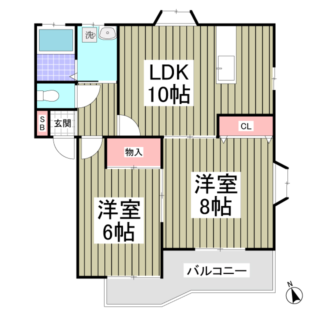 ハイツアネモーネBの間取り