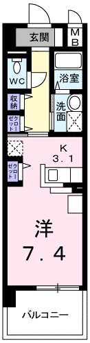 アンジュール 鶴川の間取り
