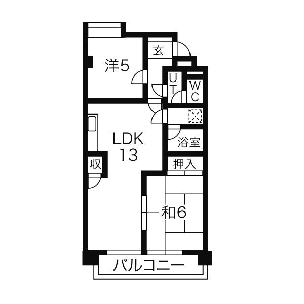 スカイマンションカニエの間取り