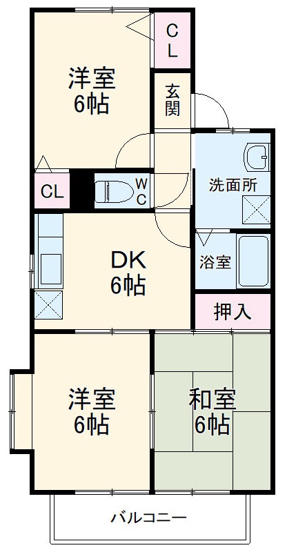 ベルパーク大瀬Fの間取り