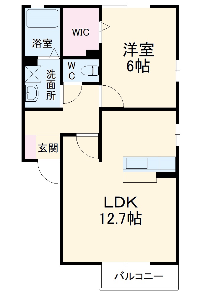 パークハイム朝宮Bの間取り